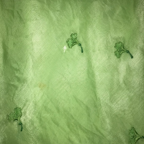 SOLD Green Flower Dress - Picture 5 of 6